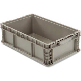 Stackable Straight Wall Container, Solid, 24"L x 15"W x 9-1/2"H, Gray