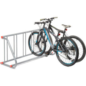 Single-Sided Grid Bike Rack, 5-Bike Capacity, Powder Coated Steel