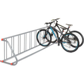 Single-Sided Grid Bike Rack, 9-Bike Capacity, Powder Coated Steel