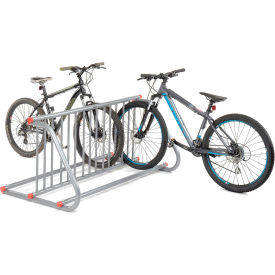 Double-Sided Grid Bike Rack, 10-Bike Capacity, Powder Coated Steel