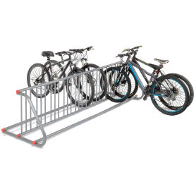 Double-Sided Grid Bike Rack, 18-Bike Capacity, Powder Coated Steel