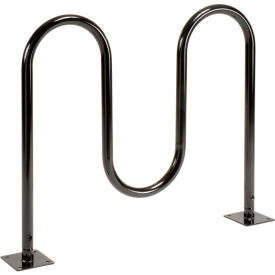 Wave Bike Rack, 5-Bike Capacity, Flange Mount, Black