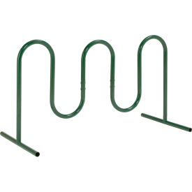 Wave Bike Rack, 7-Bike Capacity, Free Standing, Green