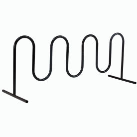 Wave Bike Rack, 9-Bike Capacity, Free Standing, Black