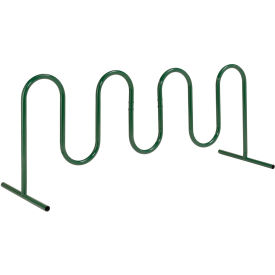 Wave Bike Rack, 9-Bike Capacity, Free Standing, Green