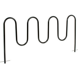 Wave Bike Rack, 9-Bike Capacity, Below Ground Mount, Black