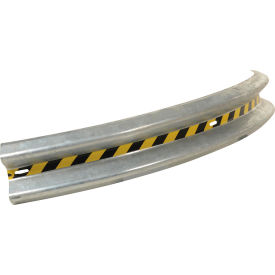 Bolt-On Curved Steel Guard Rail, 8'L x 61" Radius, Galvanized