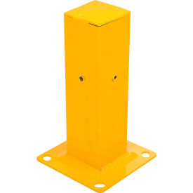 Single Rail Fixed Tubular Mounting Post 18"H, Yellow