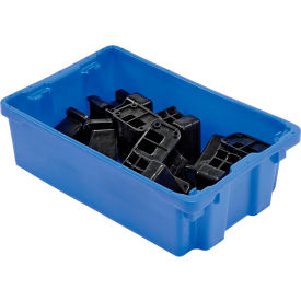 Polyethylene Container, 20"L x 13"W x 6-1/4"H, Blue