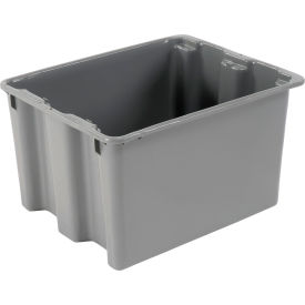 Polyethylene Container, 21"L x 17"W x 12"H, Gray