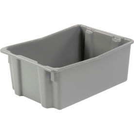 Polyethylene Container, 26"L x 18-3/4"W x 10"H, Gray