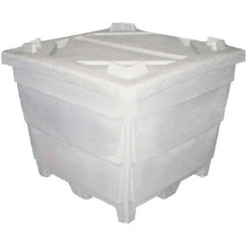 FDA Storage Container w/ Lid, 44-1/2"L x 44-1/2"W x 36"H, 1200 lb. Capacity, White