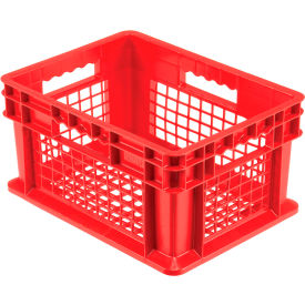 Mesh Straight Wall Container, 15-3/4"L x 11-3/4"W x 8-1/4"H, Red