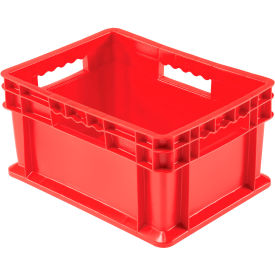 Solid Straight Wall Container, 15-3/4"L x 11-3/4"W x 8-1/4"H, Red