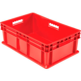 Solid Straight Wall Container, 23-3/4"Lx15-3/4"Wx8-1/4"H, Red