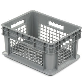 Mesh Straight Wall Container, 15-3/4"L x 11-3/4"W x 8-1/4"H, Gray