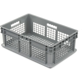Mesh Straight Wall Container, 23-3/4"L x 15-3/4"W x 8-1/4"H, Gray