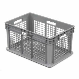 Mesh Straight Wall Container, 23-3/4"L x 15-3/4"W x 12-1/4"H, Gray