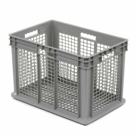 Mesh Straight Wall Container, 23-3/4"L x 15-3/4"W x 16-1/8"H, Gray