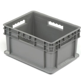 Solid Straight Wall Container, 15-3/4"L x 11-3/4"W x 8-1/4"H, Gray