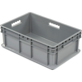 Solid Straight Wall Container, 23-3/4"L x 15-3/4"W x 8-1/4"H, Gray