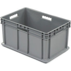 Solid Straight Wall Container, 23-3/4"L x 15-3/4"W x 12-1/4"H, Gray