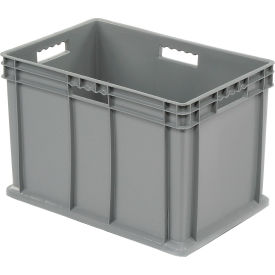 Solid Straight Wall Container, 23-3/4"L x 15-3/4"W x 16-1/8"H, Gray