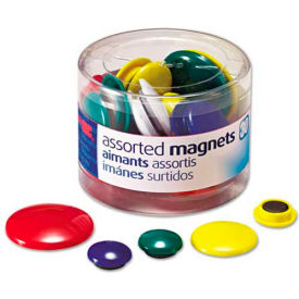 Assorted Magnets, Circles, Assorted Sizes and Colors, 30 per Tub