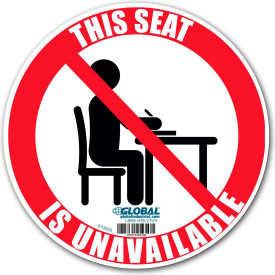 6" Round Seat Unavailable Adhesive Sign