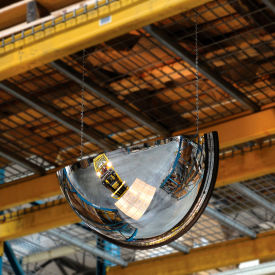 Half Dome Acrylic Mirror, Indoor, 26" Diameter, 180 Degree Viewing Angle