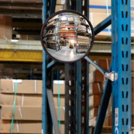 Round Acrylic Convex Mirror, Indoor, 12" Diameter, 160 Degree Viewing Angle