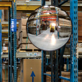 Round Acrylic Convex Mirror, Indoor, 26" Diameter, 160 Degree Viewing Angle