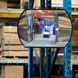Roundtangular Acrylic Convex Mirror, Indoor, 20"x30",160° Viewing Angle