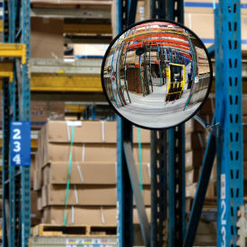Round Glass Convex Mirror, Indoor, 18" Diameter, 160 Degree Viewing Angle