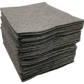 Universal Sorbent Pads, Lightweight, 15"L x 18"W, Gray, 200/Pack