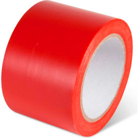 Safety Tape, 3"W x 108'L, 5 Mil, Red, 1 Roll