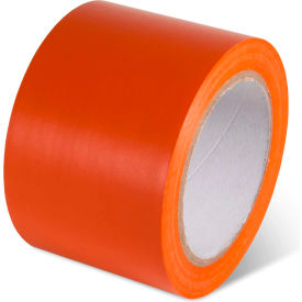 Safety Tape, 4"W x 108'L, 5 Mil, Orange, 1 Roll