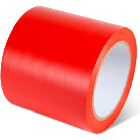 Safety Tape, 4"W x 108'L, 5 Mil, Red, 1 Roll