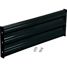 Bolt-On Style Steel Guard Rail, 3-Rib, 3-1/2'L, Black
