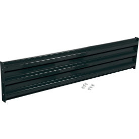 Bolt-On Style Steel Guard Rail, 3-Rib, 5-1/2'L, Black