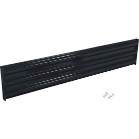 Bolt-On Style Steel Guard Rail, 3-Rib, 6-1/2'L, Black
