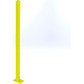 Machine Guard Sliding Door Post, 6' H, Safety Yellow