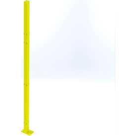 Machine Guard Sliding Door Post, 8' H, Safety Yellow