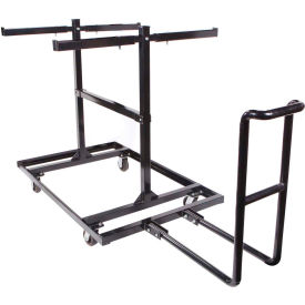 Queue Solutions Steel Barricade Cart, 77-1/2"L x 74"W x 54-3/4"H, 30 Barricades