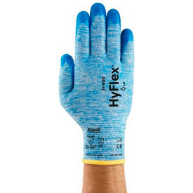 Coated Work Gloves, Nitrile Grip, 15-Gauge, Medium, Blue