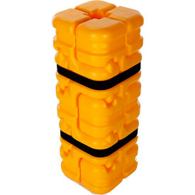 Column Protector, 4"- 8" Square Openings, 16" O.D. x 42"H", Yellow, CS-FIT-S-Y