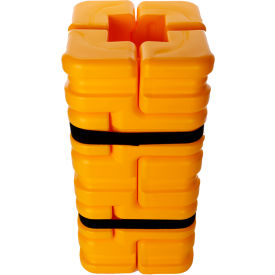 Column Protector, 8" - 12" Square Openings, 20"O.D. x 42"H, Yellow, CS-FIT-M-Y