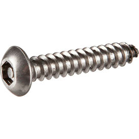 8AB x 1" Security Sheet Metal Screw - Button Socket Head - 18-8 Stainless Steel - Pkg of 100