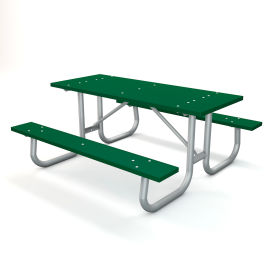6' Rectangular Picnic Table, Recycled Plastic, Green