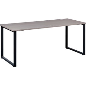 Open Plan Office Desk - 60"W x 24"D x 29"H - Gray Top with Black Legs